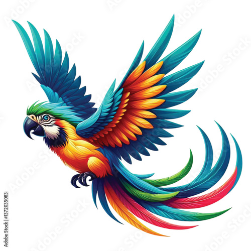 Tropical bird vector design