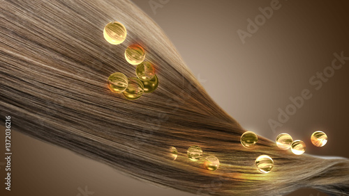 Tableau sur toile Nourishes and conditions hair to be smooth, shiny and 3D.EP_2
