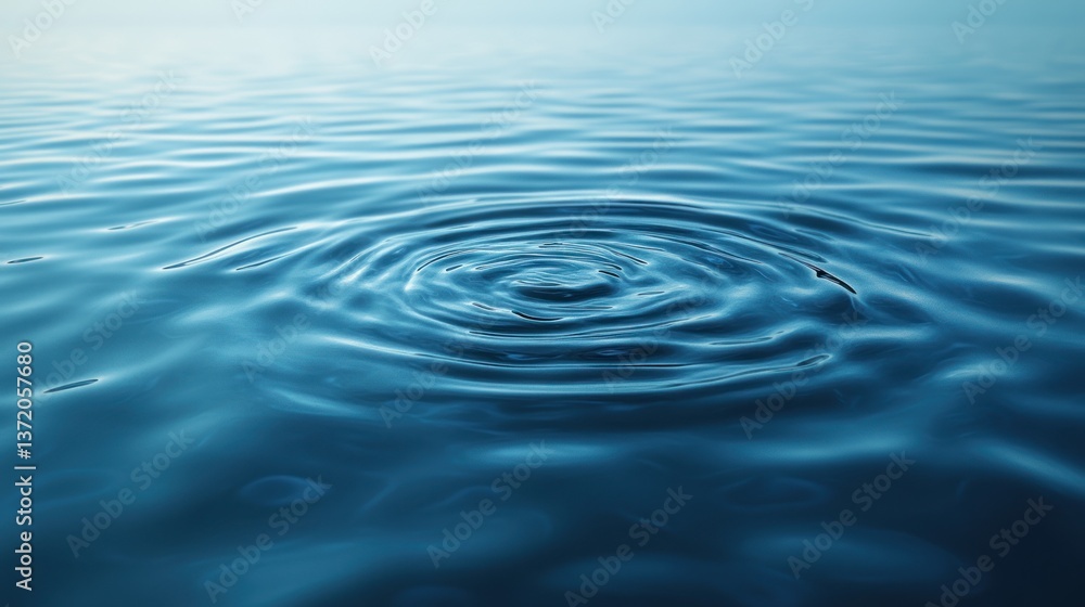 serene ripples of blue water creating hypnotic concentric circles forming calming pattern in a vast expanse of tranquil liquid surface serene ripples of blue water creating hypnotic concentric circles forming calming pattern in a vast expanse of tranquil liquid surface