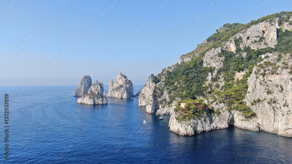 Fototapeta premium Capri Faraglioni Italia