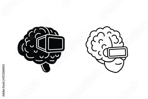Virtual Reality Brainwave Mind, Tech, Headset, Innovation, Metaverse, Neural, Interface, Cognitive, 
