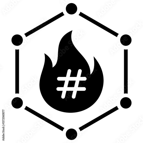 Viral Glyph Icon