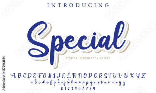 Special Font Stylish brush painted an uppercase vector letters, alphabet, typeface