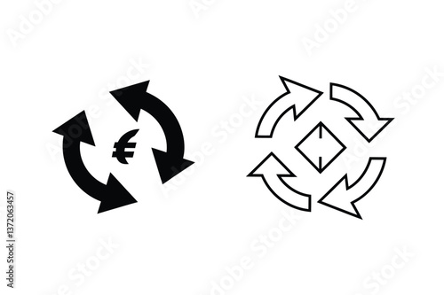 Circular Economy Model Euro Currency Recycling and Resource Flow