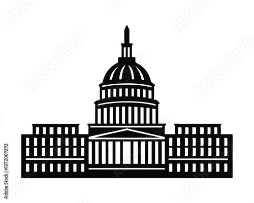 Capitol Building silhouette, Washington dc