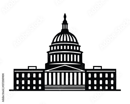 Capitol Building silhouette, Washington dc