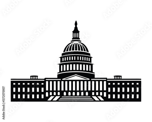 Capitol Building silhouette, Washington dc