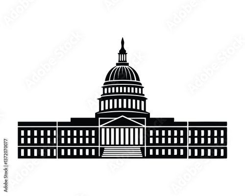 Capitol Building silhouette, Washington dc