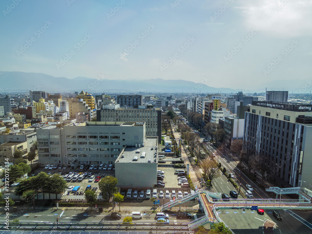 Fototapeta premium 【山梨県】甲府市役所からの景色