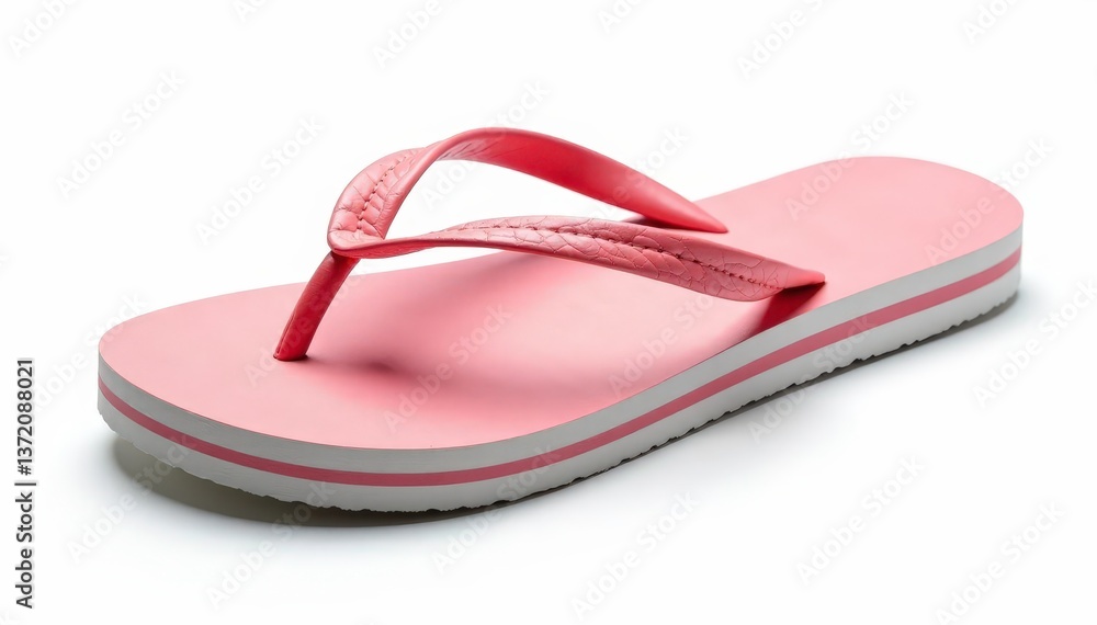 A single flip-flop isolated on white background , plastic, vacation A single flip-flop isolated on white background , plastic, vacation