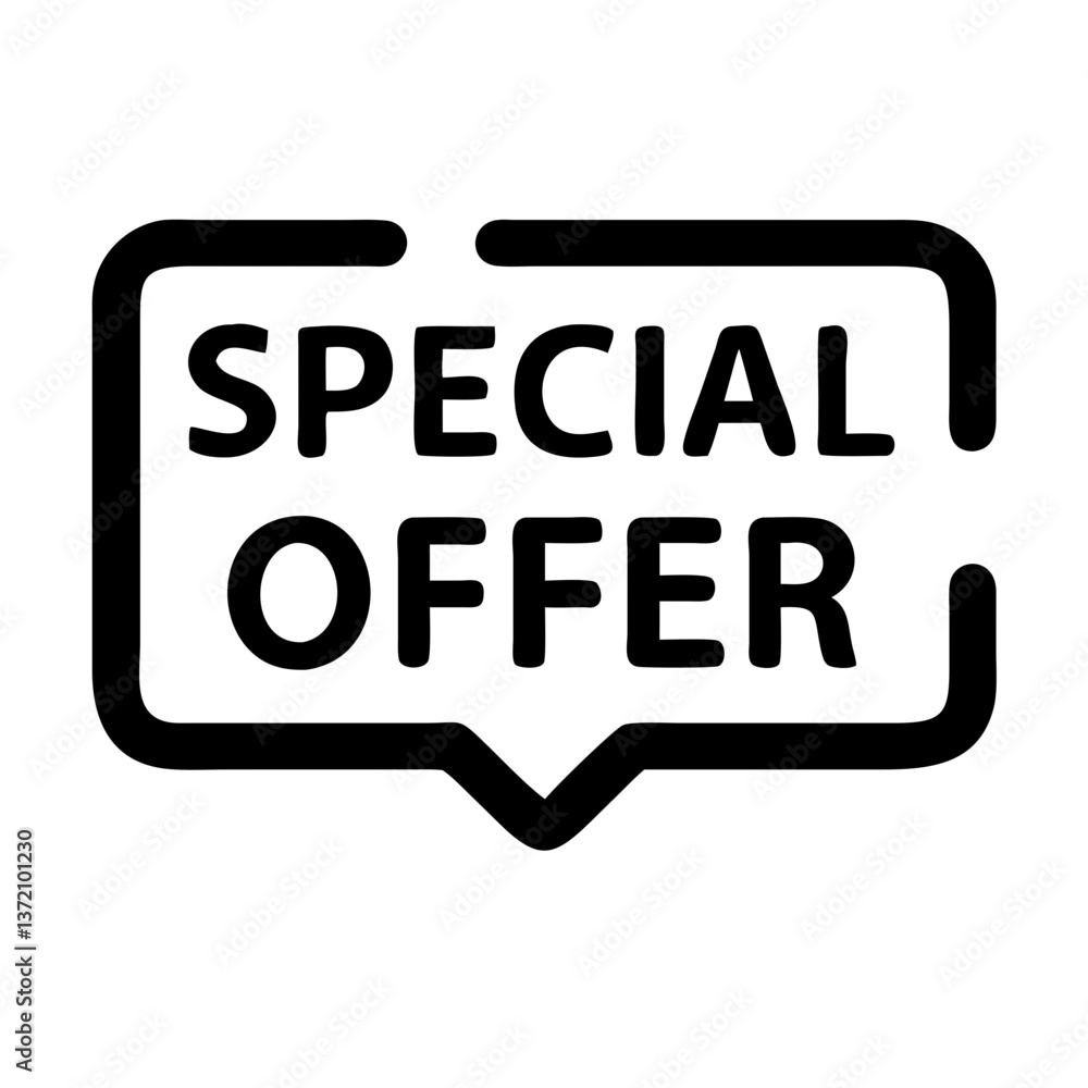 Vector icon of speech bubble with the text “SPECIAL PROPOSAL” for websites and blogs related to e-commerce,retail,marketing,for attract customers and encourage sales Vector icon of speech bubble with the text “SPECIAL PROPOSAL” for websites and blogs related to e-commerce,retail,marketing,for attract customers and encourage sales