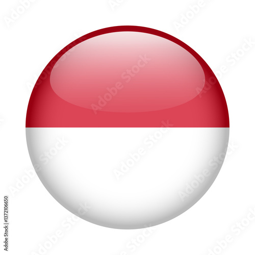 flag of Monaco, button round glossy icon Free Download flag of Monaco, button round glossy icon - GFXLoad