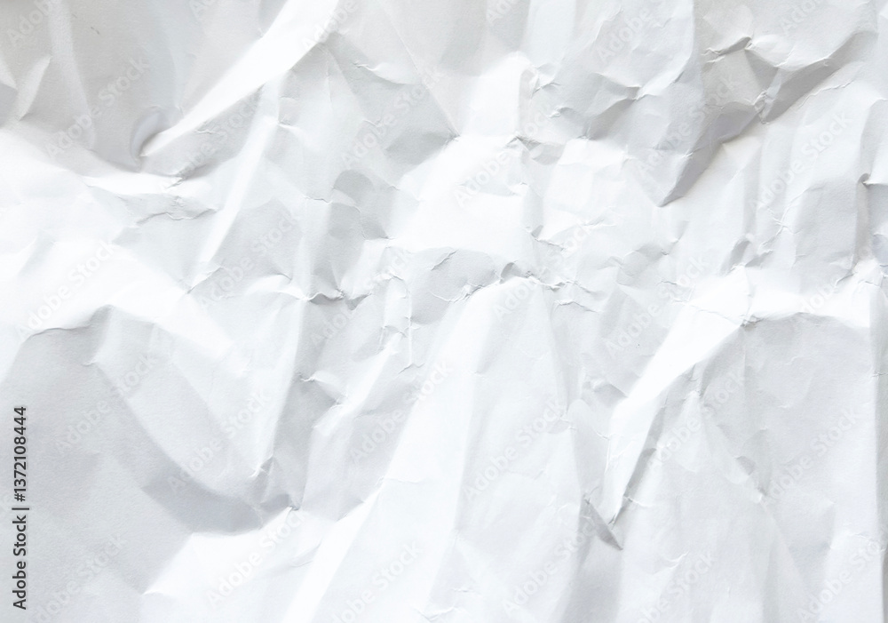 Obraz premium A white crumpled paper. Good for any project.