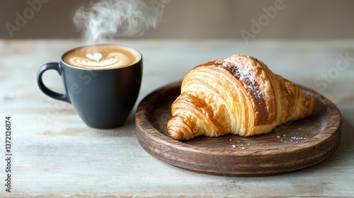 Morning pastry and coffee