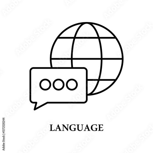Icon a language, isolated against a clean background.