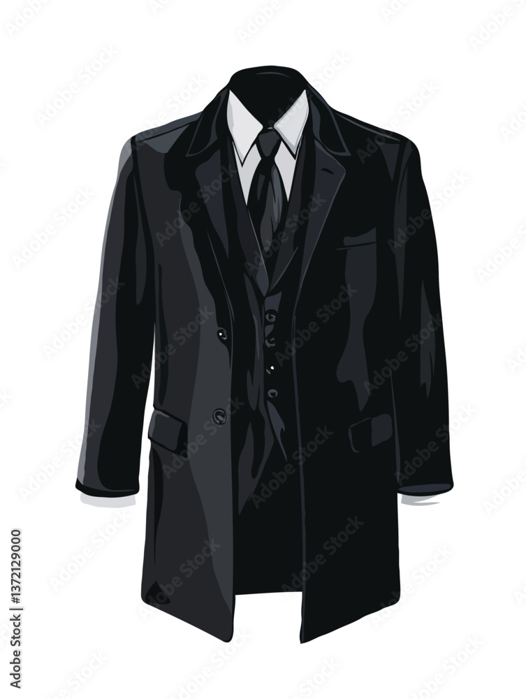 Coat vector illustration, isolated on white Coat vector illustration, isolated on white