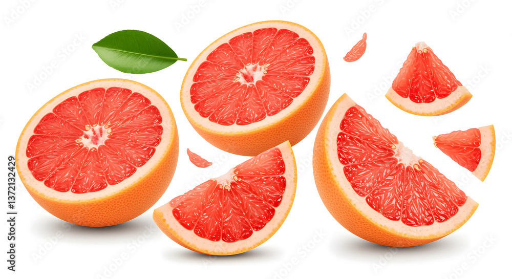 grapefruit isolated on white background grapefruit isolated on white background
