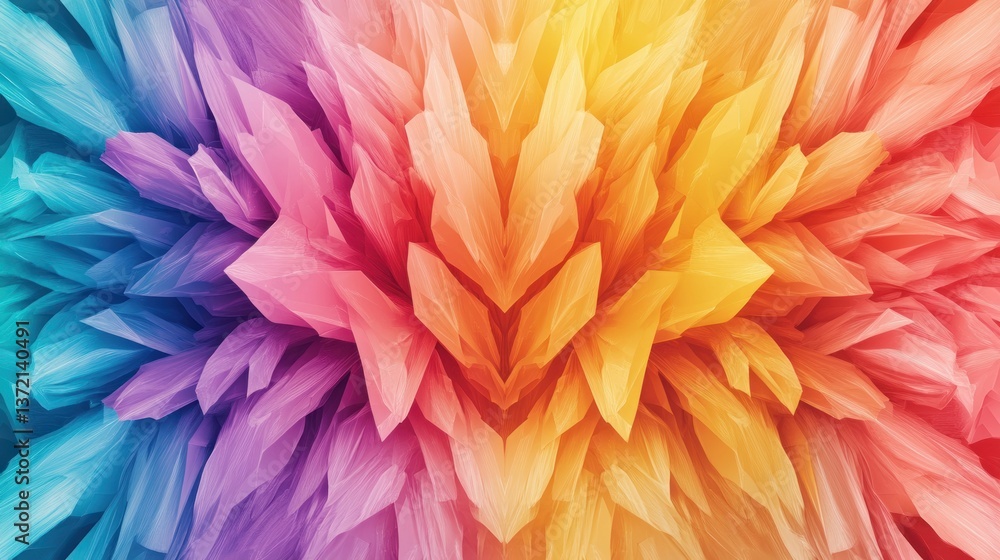 Vibrant rainbow crystal formations create a stunning abstract background ideal for digital designs and vibrant art projects. Vibrant rainbow crystal formations create a stunning abstract background ideal for digital designs and vibrant art projects.