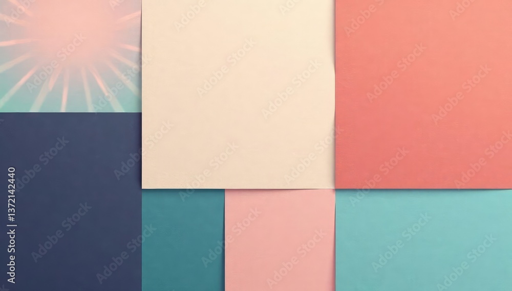 Fototapeta premium Subtle geometric grid, muted tones, minimalist, pattern, shape, modern