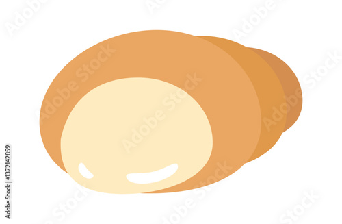 とろりチョコソースのホワイトチョココロネのイラスト