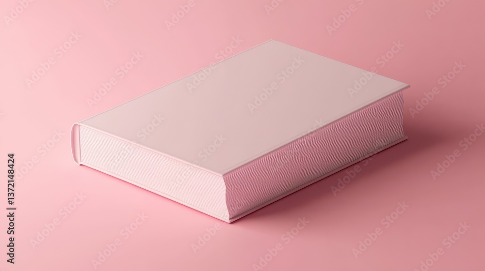 a product photo of a thick book in pastel color and a blank front and sides without images or text. illustration a product photo of a thick book in pastel color and a blank front and sides without images or text. illustration