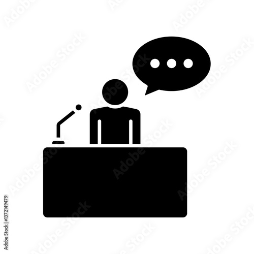 Icon a discourse, isolated against a clean background.