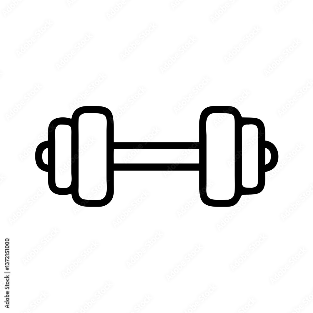 Dumbbell fitness equipment in minimalist design Dumbbell fitness equipment in minimalist design