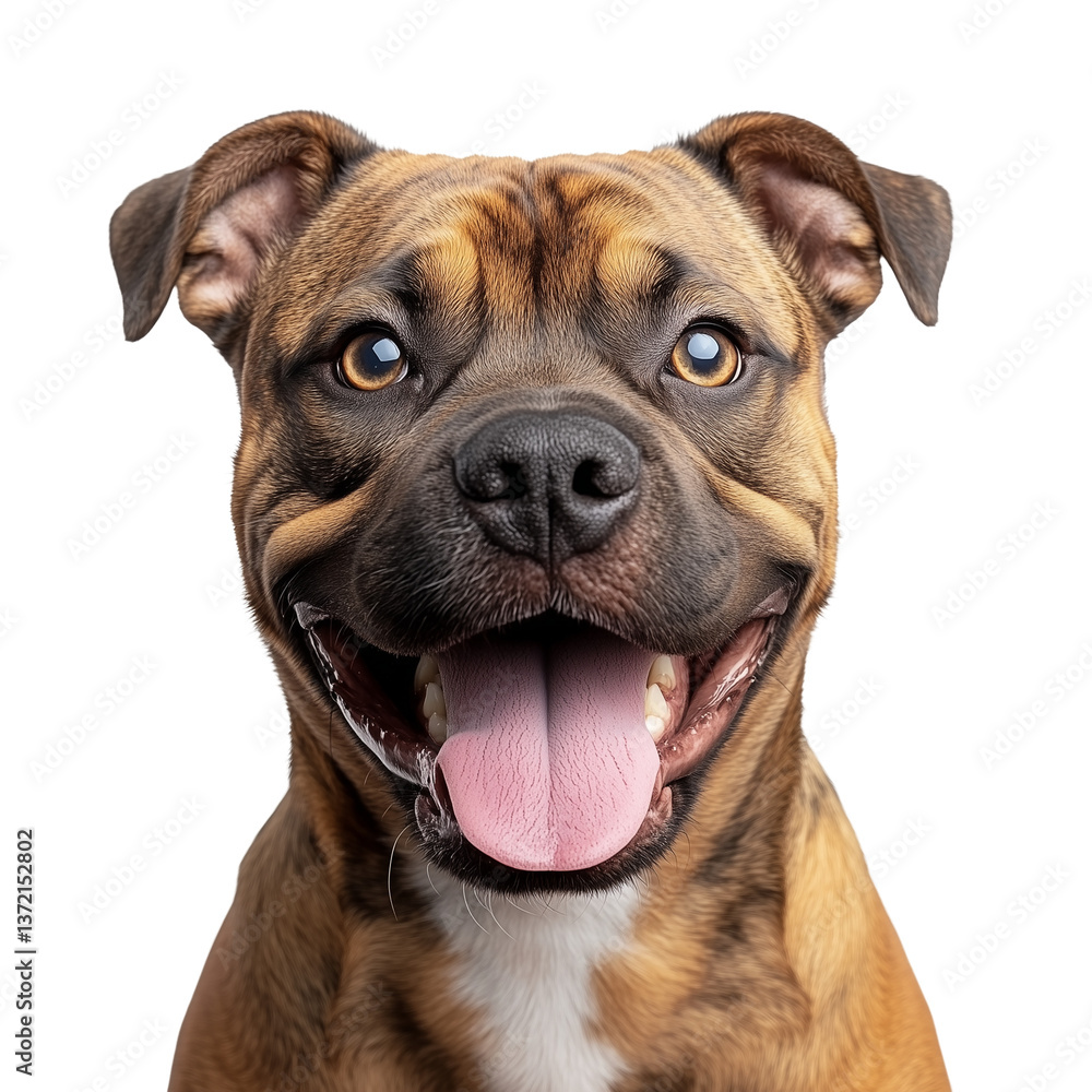 Obraz premium Joyful dog with playful expression brightens the room with happiness and charm