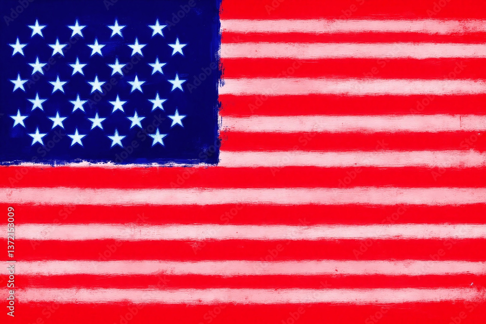 Obraz premium american flag on a white background1
