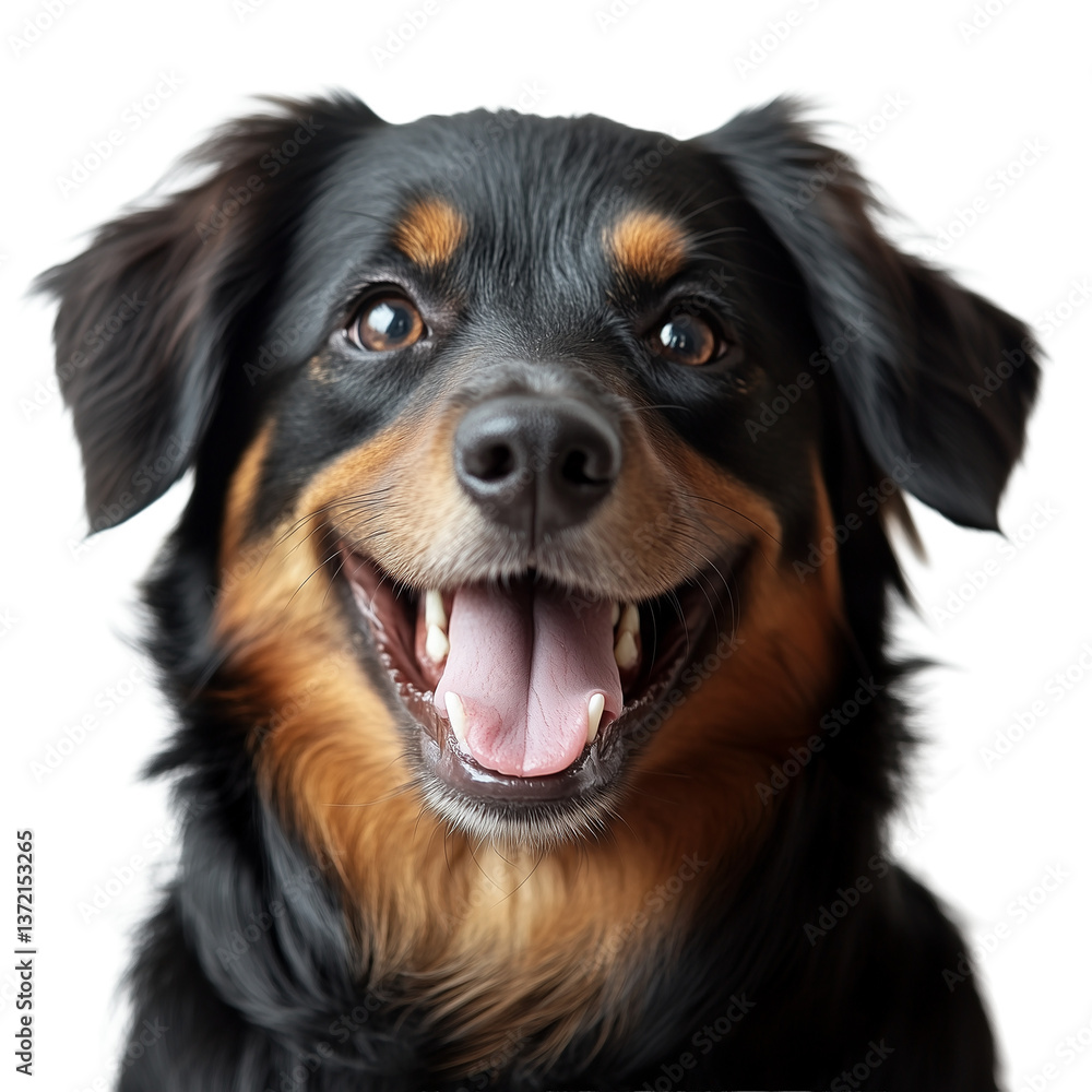 Happy canine companion with bright eyes showcasing joy and warmth in a close-up setting Happy canine companion with bright eyes showcasing joy and warmth in a close-up setting
