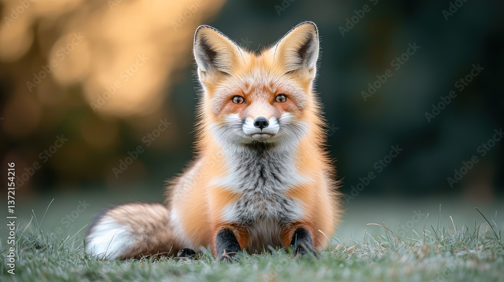 Fototapeta premium Red Fox in Field
