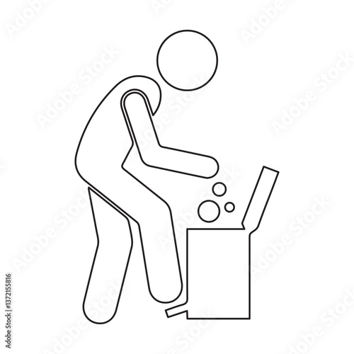 dispose line icon