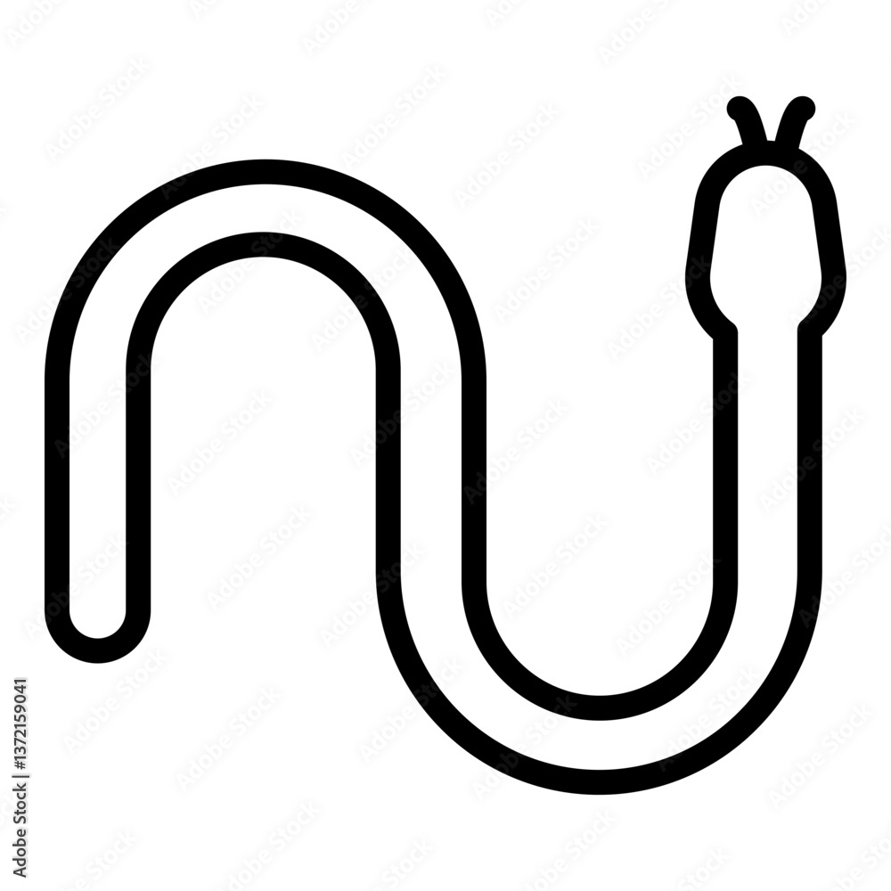 Snake Vector Line Icon Design Snake Vector Line Icon Design