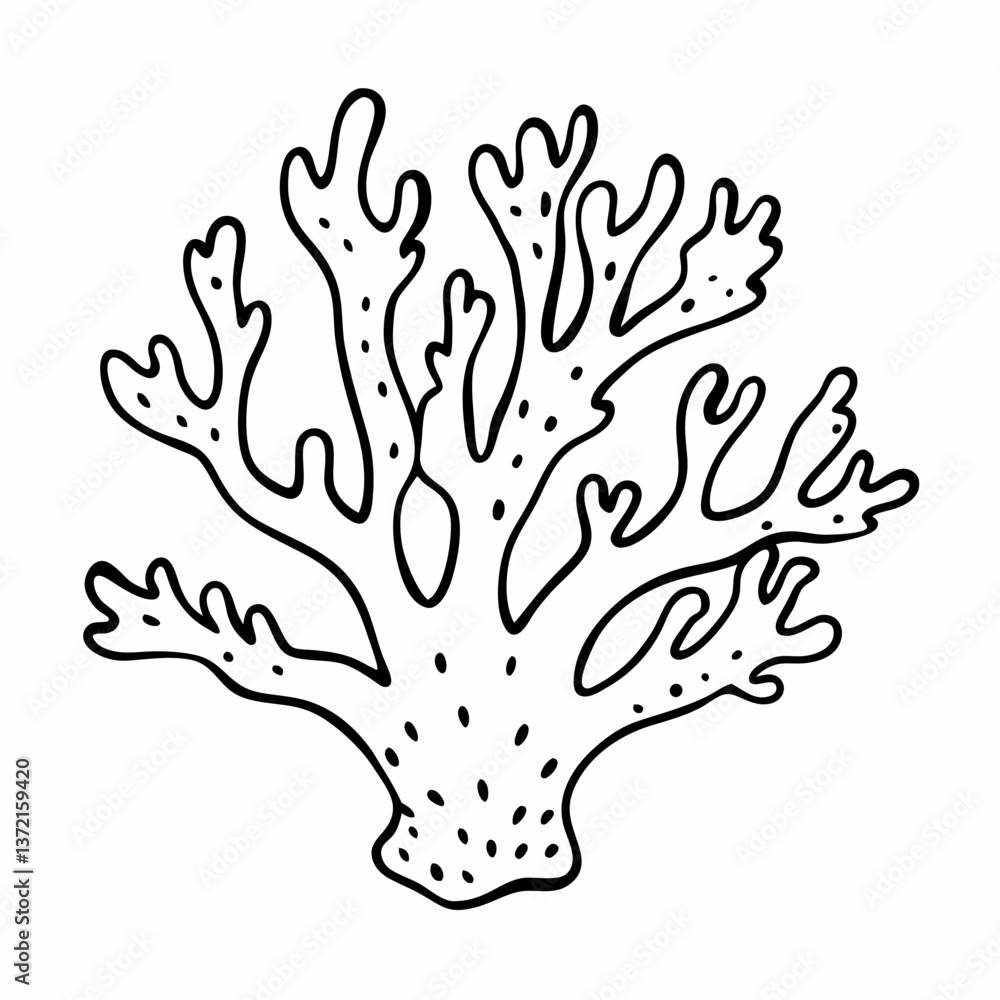 Monochrome Coral Illustration Intricate Ocean Life Art Design Monochrome Coral Illustration Intricate Ocean Life Art Design