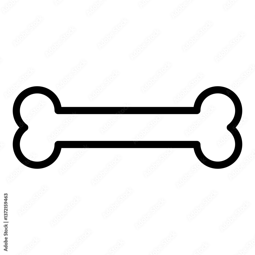 Bone (Dog) Vector Line Icon Design Bone (Dog) Vector Line Icon Design