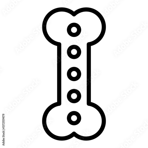 Chew Toy (Dog) Vector Line Icon Design
