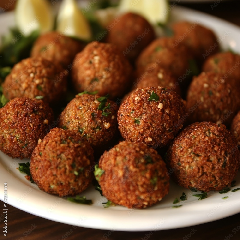 Deep-fried legume/chickpea balls from Arabic cuisine. Deep-fried legume/chickpea balls from Arabic cuisine.