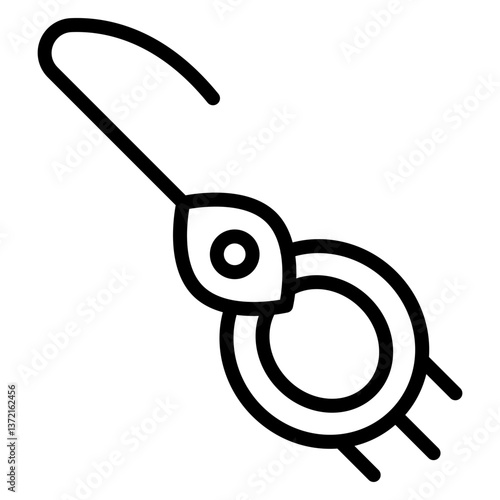 Brooch Vector Line Icon Design