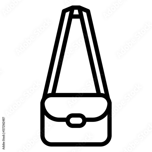 Crossbody Bag Vector Line Icon Design