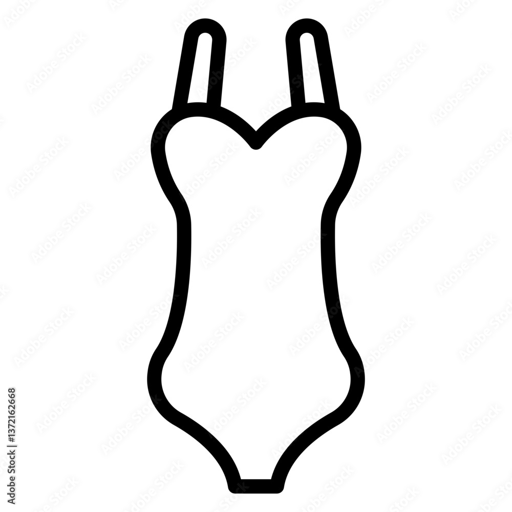 Obraz premium Swimsuit Vector Line Icon Design