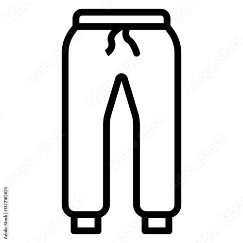 Sweatpants Vector Line Icon Design