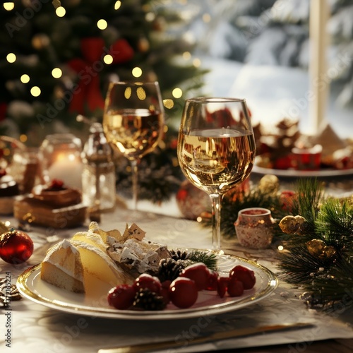 Table holds New Year things