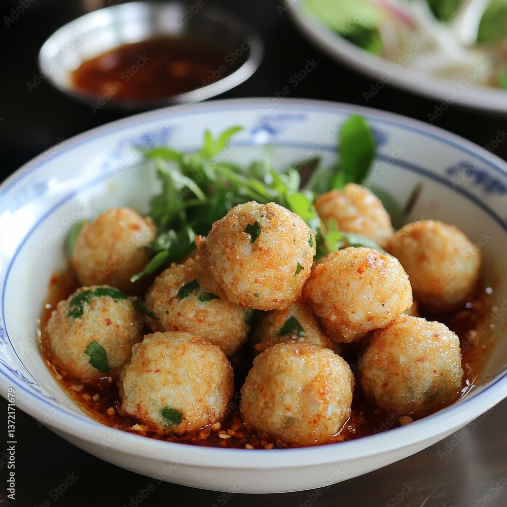 Fried Thai fish paste Fried Thai fish paste