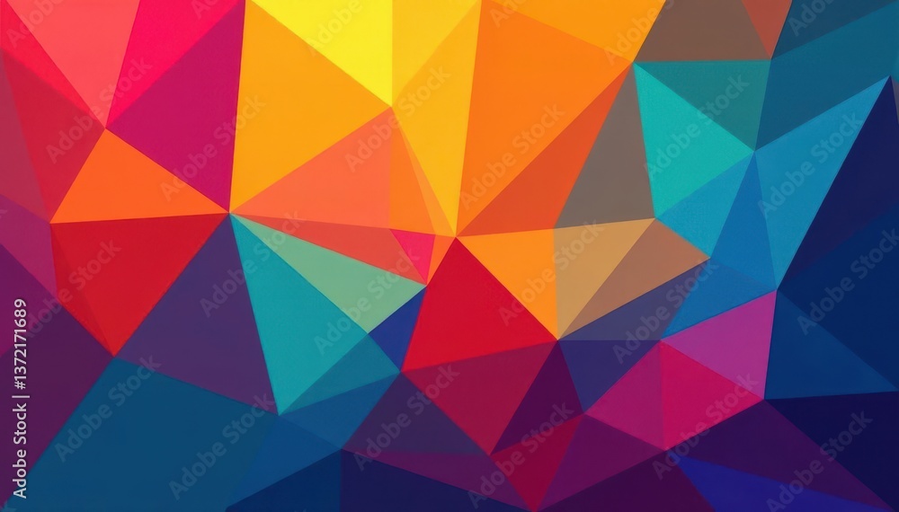 Obraz premium Geometric abstract shapes, vibrant color blocks, art, surface