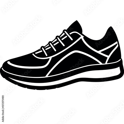 Minimalist-running-sneaker-design-simple-flat-vector.