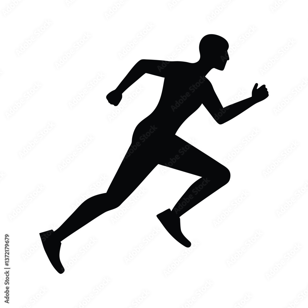 silhouette of running man silhouette of running man