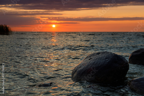 Obraz na płótnie The Curonian Spit, sunset, summer w salonie