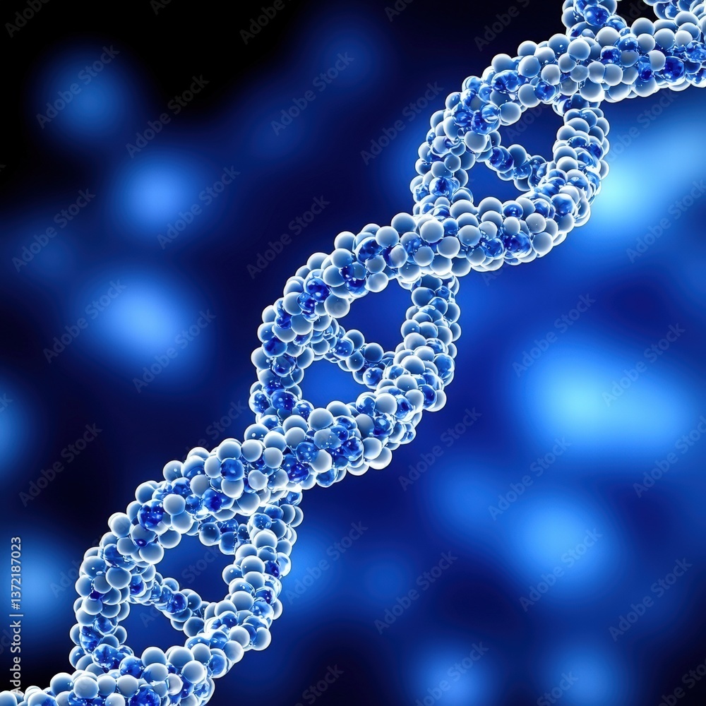 High-resolution image of a dna molecule highlighting its complex double helix structure and bonds High-resolution image of a dna molecule highlighting its complex double helix structure and bonds