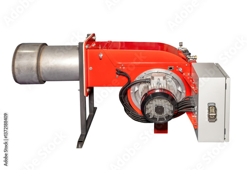 Obraz na płótnie Innovative heating system designed for efficient energy usage in industrial applications. Isolated on white background. w salonie