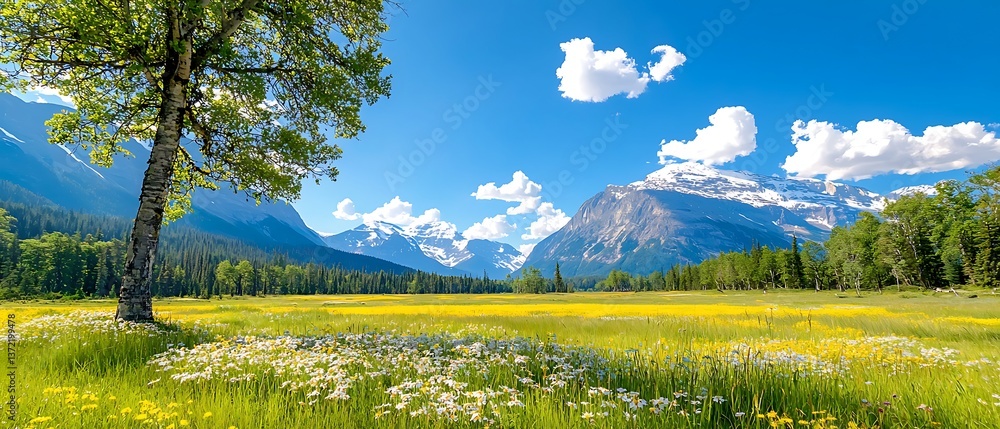 Fototapeta premium Mountain Meadow Bloom